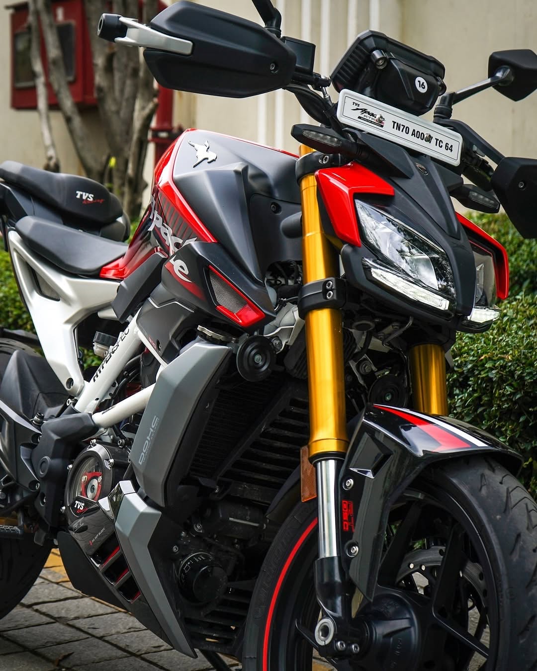 TVS Apache RR 310 Sports Bike 2025 Model in Red Color