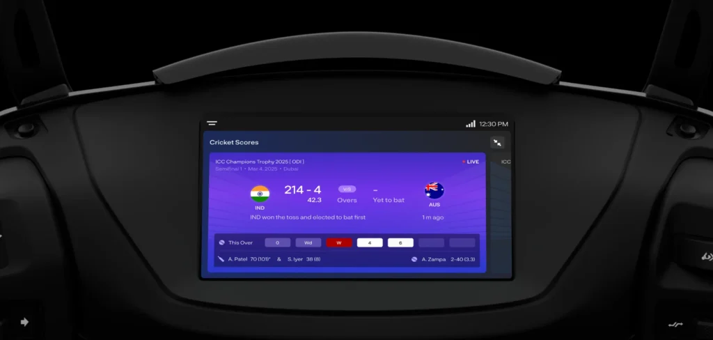 : Ather 450 Electric Scooter digital touchscreen display