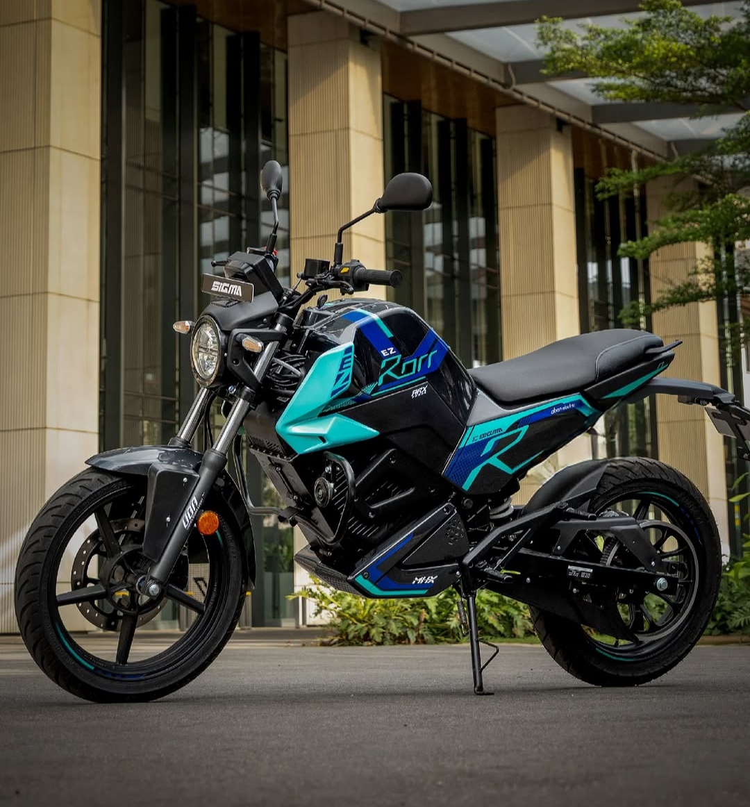 Oben Rorr EZ Sigma इलेक्ट्रिक स्कूटर का साइड व्यू