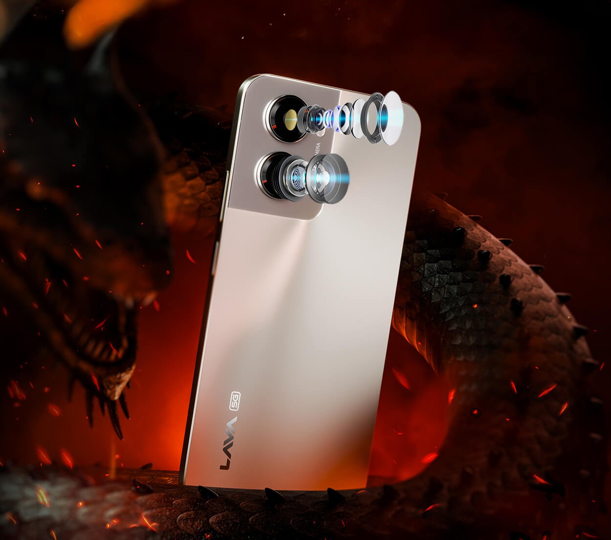 Lava Blaze Dragon 5G स्मार्टफोन Thunder Black कलर में 120Hz डिस्प्ले और 50MP कैमरे के साथ