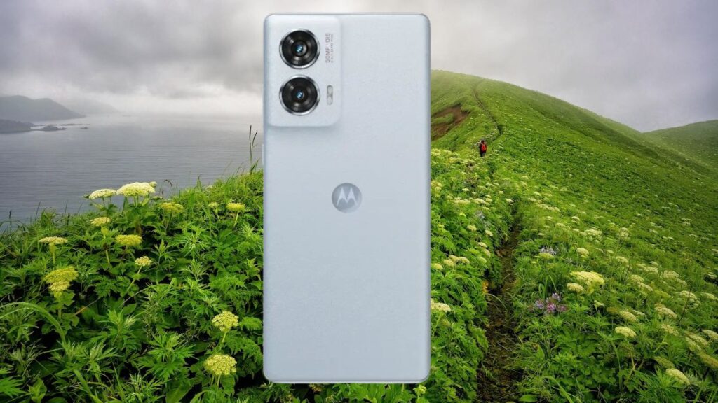 Motorola Edge 50 Fusion 5G smartphone with 144Hz pOLED display and dual rear camera in hand