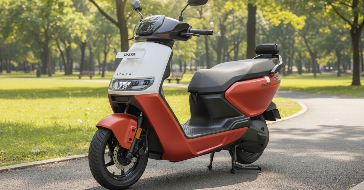 Ather Rizta 2025 इलेक्ट्रिक स्कूटर नया टचस्क्रीन डिस्प्ले, नए रंग और दमदार फीचर्स के साथ