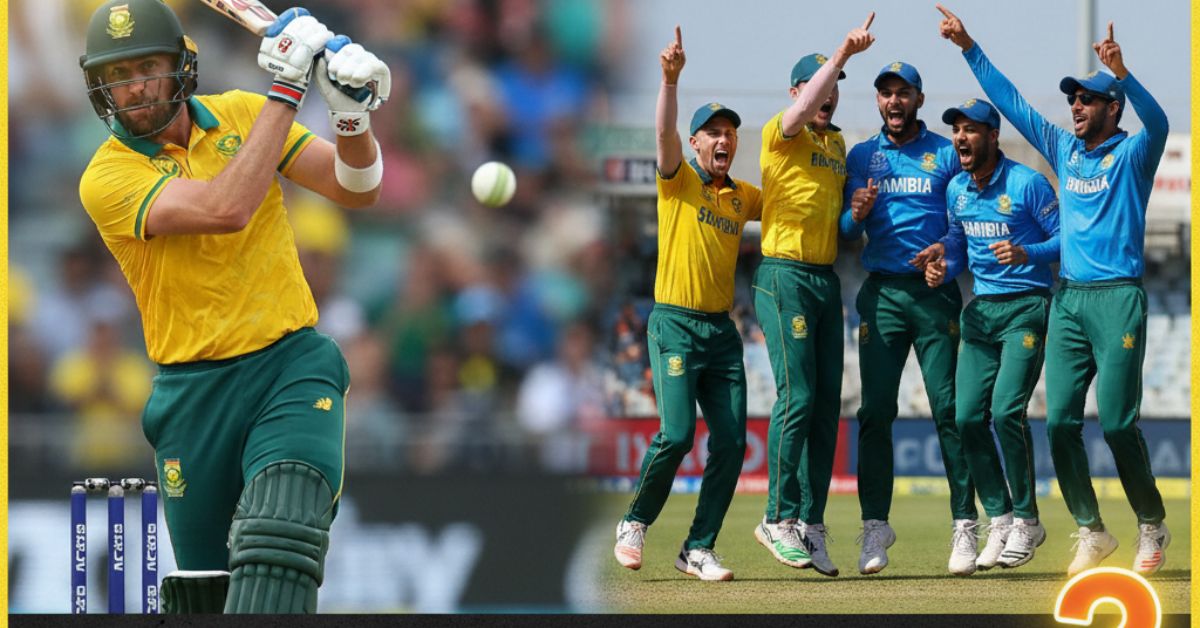 South Africa vs Namibia नामीबियाई गेंदबाजों का कमाल! साउथ अफ्रीका 134 पर ढेर, क्या होगा ऐतिहासिक उलटफेर?